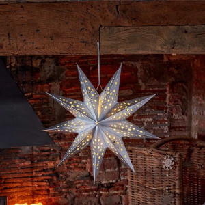 INLIT ORIGAMI STAR - SILVER, 50CM