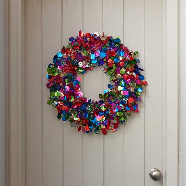 X-BLING! BAUBLE WREATH - 45CM