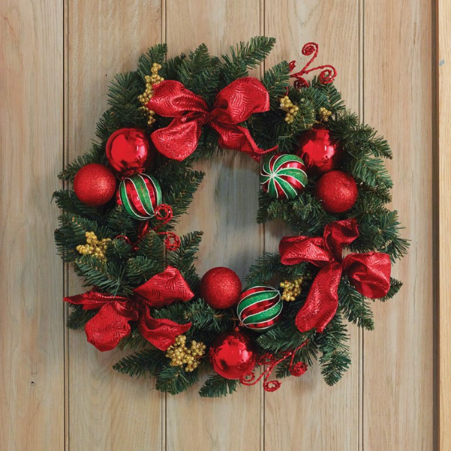 CLASSIC NOEL WREATH, 40CM