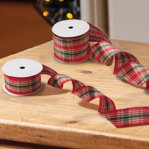CHECKED PREMIUM WIRED RIBBON, 3M - 63MM